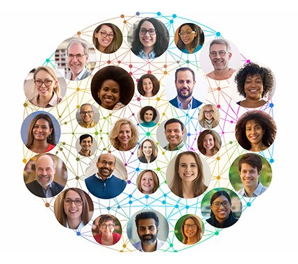 portrait images of people in a circle